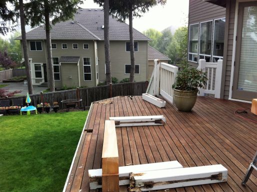 Rotting deck repairs.